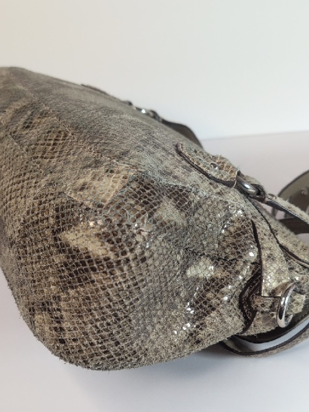 Coach Campbell Exotic Leather Snakeskin Embossed Satchel F27895 - Picture 3 of 14